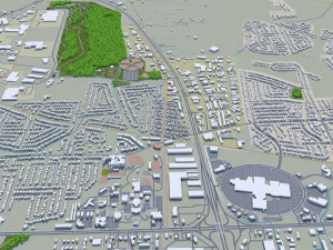 Montgomery prattville millbrook city alabama usa 60km 3D-Modell