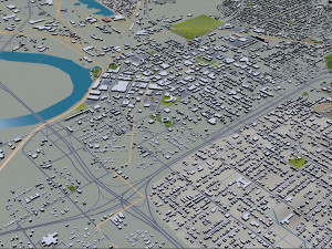 Montgomery prattville millbrook city alabama usa 60km 3D-Modell