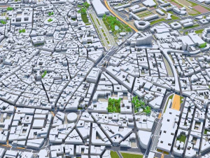 Montpellier city france 30km 3D Model