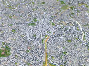 Montpellier city france 30km 3D 模型