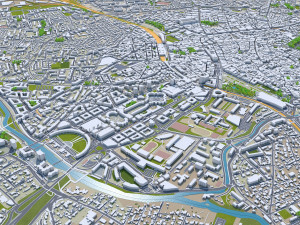 Montpellier city france 30km 3D 模型