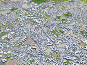 Montpellier city france 30km 3D 模型