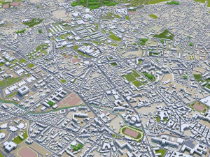 Montpellier city france 30km 3D Model