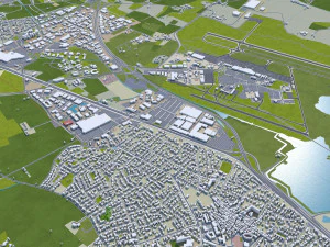 Montpellier city france 30km 3D Model
