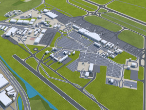 Montpellier city france 30km 3D 模型