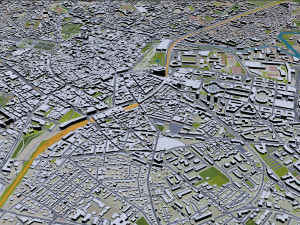 Montpellier city france 30km 3D 模型