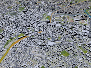 Montpellier city france 30km 3D Model