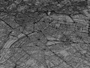 Montpellier city france 30km 3D Model
