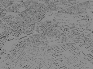 Montpellier city france 30km 3D 模型