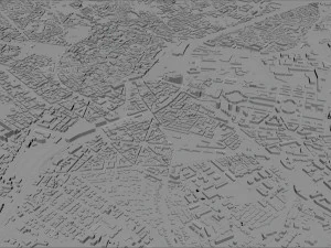Montpellier city france 30km 3D Model