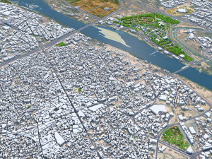 Mosul city iraq 50km Modelo 3D