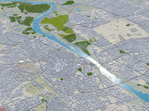 Mosul city iraq 50km 3Dモデル