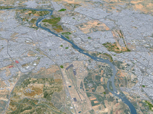 Mosul city iraq 50km 3Dモデル