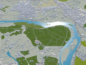 Mosul city iraq 50km 3Dモデル