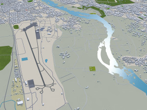 Mosul city iraq 50km 3Dモデル