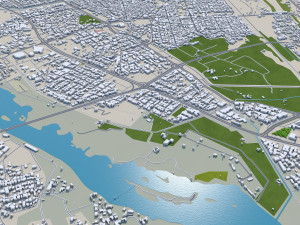 Mosul city iraq 50km 3Dモデル