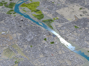 Mosul city iraq 50km 3Dモデル