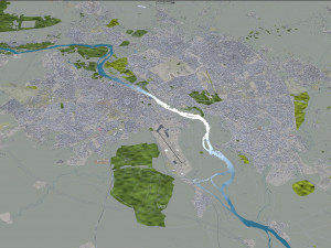 Mosul city iraq 50km 3Dモデル