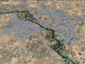 Mosul city iraq 50km 3Dモデル
