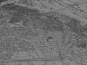 Mosul city iraq 50km 3Dモデル