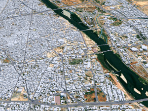 Mosul city iraq 50km 3Dモデル