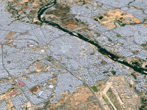 Mosul city iraq 50km 3Dモデル