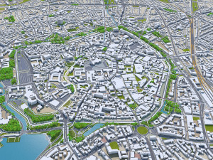 Muenster mnster city germany 60km 3D Model