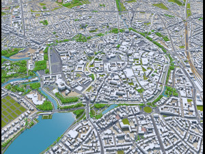 Muenster mnster city germany 60km 3D 模型