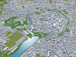 Muenster mnster city germany 60km 3D 模型