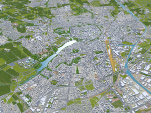 Muenster mnster city germany 60km 3D 模型