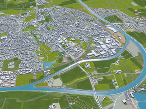 Muenster mnster city germany 60km 3D 模型