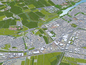 Muenster mnster city germany 60km 3D 模型