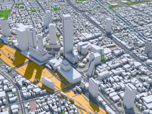 Nagoya city japan 60km 3D Model