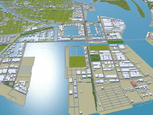 Nagoya city japan 60km 3D Model