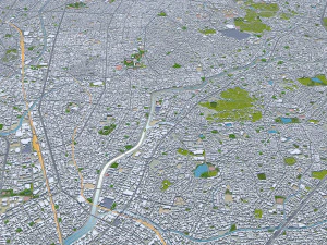 Nagoya city japan 60km 3D Model