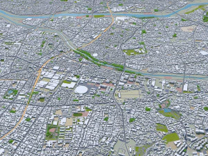 Nagoya city japan 60km 3D Model