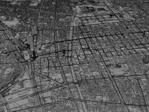 Nagoya city japan 60km 3D Model
