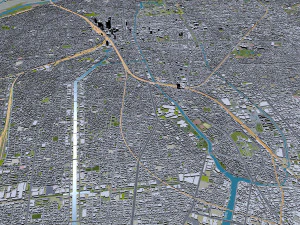 Nagoya city japan 60km 3D Model