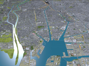 Nagoya city japan 60km Modelo 3D