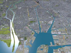 Nagoya city japan 60km 3D Model