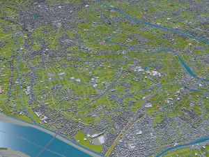 Nagoya city japan 60km 3D Model