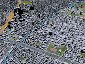 Nagoya city japan 60km 3D Model