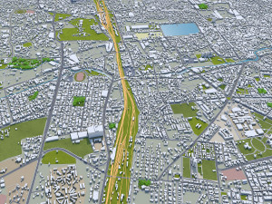 Nagpur city india 60km 3D Model