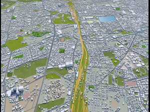 Nagpur city india 60km 3D Model