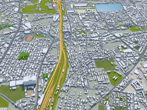 Nagpur city india 60km 3D Model
