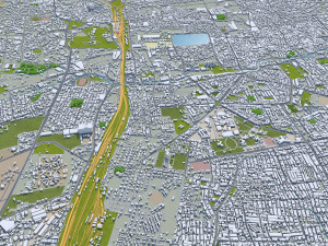 Nagpur city india 60km 3D Model