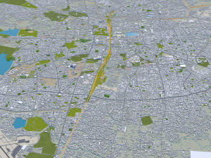 Nagpur city india 60km 3D Model