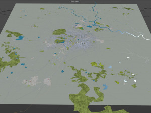 Nagpur city india 60km 3D Model