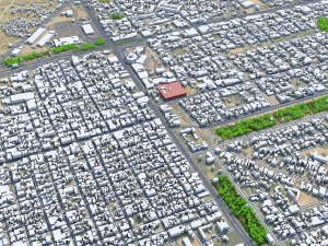 Cidade de Najaf, Iraque, 30 km Modelo 3D