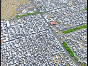 Najaf city iraq 30km 3D Model